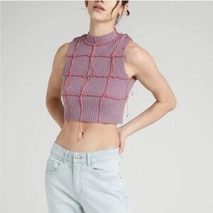 Women's The Ragged‎ Priest Unfazed Purple Knit Tank Top Small Pink Sleeveless